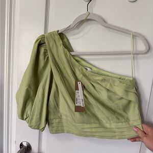 NWT DO+BE Mint Draped Top
